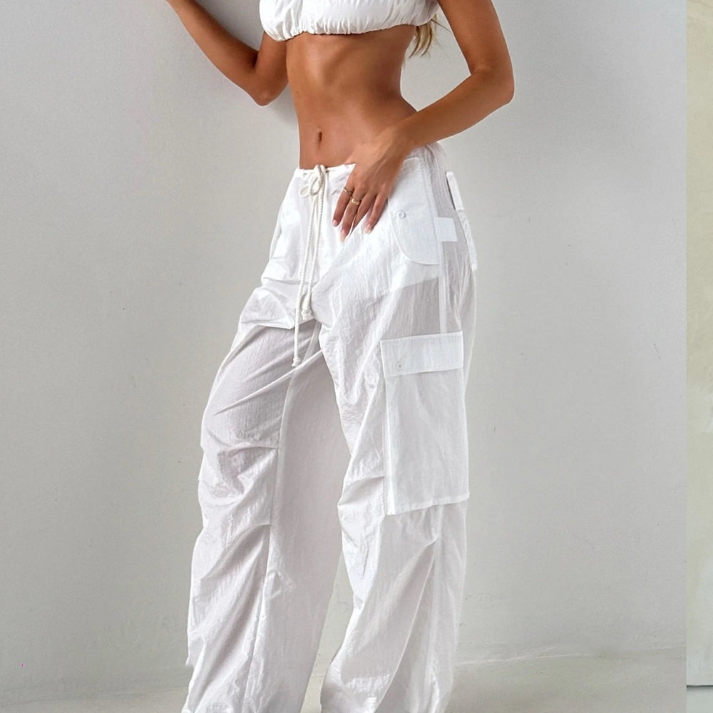 White Cargo Pants for Women